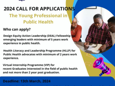 2024 Call for applications : The Young Professionals in Public Health (YPPH)