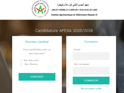 Concours APESA 2025-2026 : Ouverture des préinscriptions à l’Institut Agronomique et Vétérinaire Hassan II