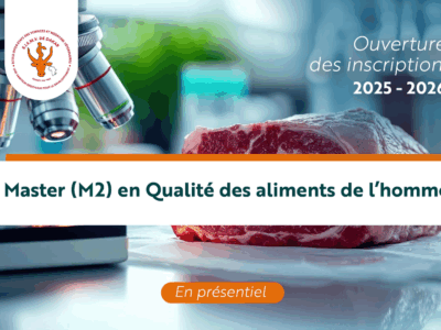 EISMV : Ouverture de l’inscription du Master (M2) en Qualité des aliments de l’homme