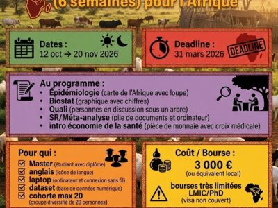 Bourses – iEBQ 2026 : 6 semaines pour muscler vos compétences en épidémiologie, biostatistique et méthodes qualitatives